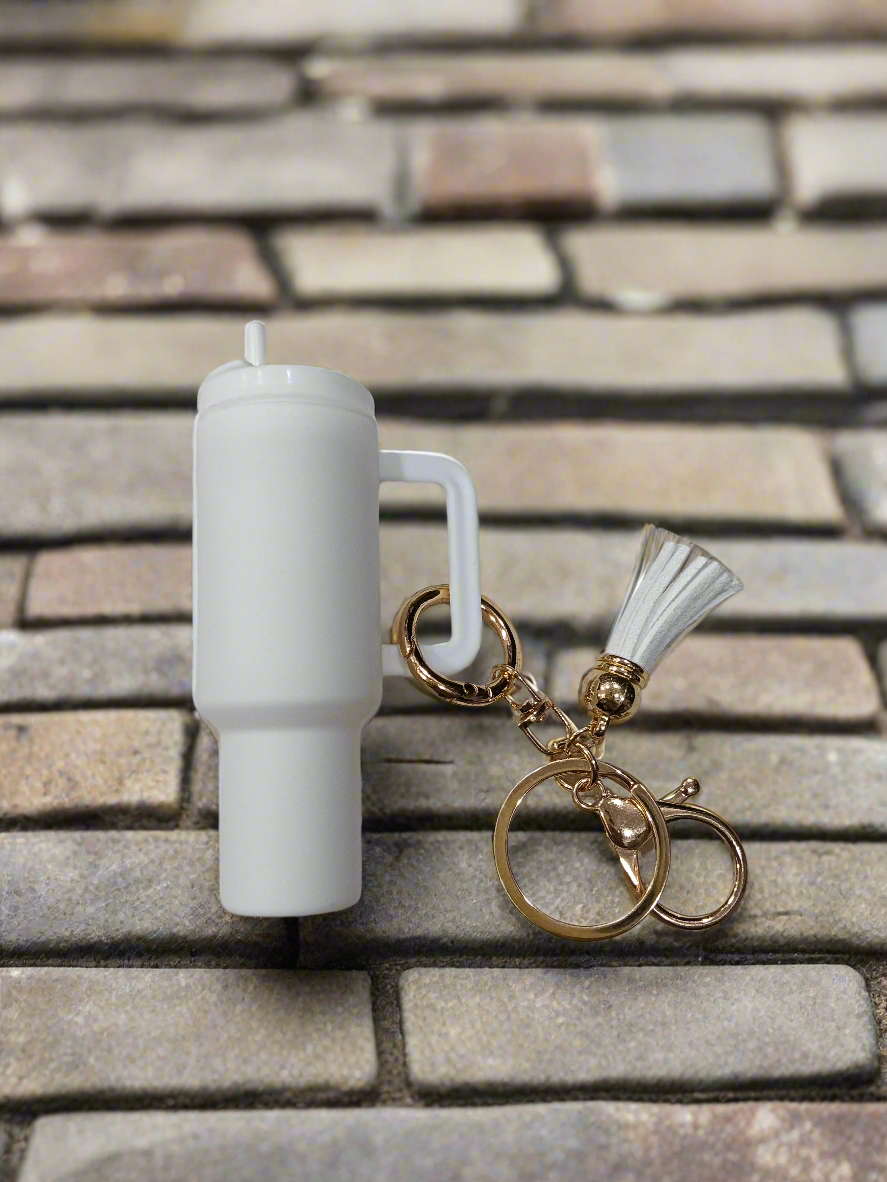 Mini Tumbler Keychain with Charm